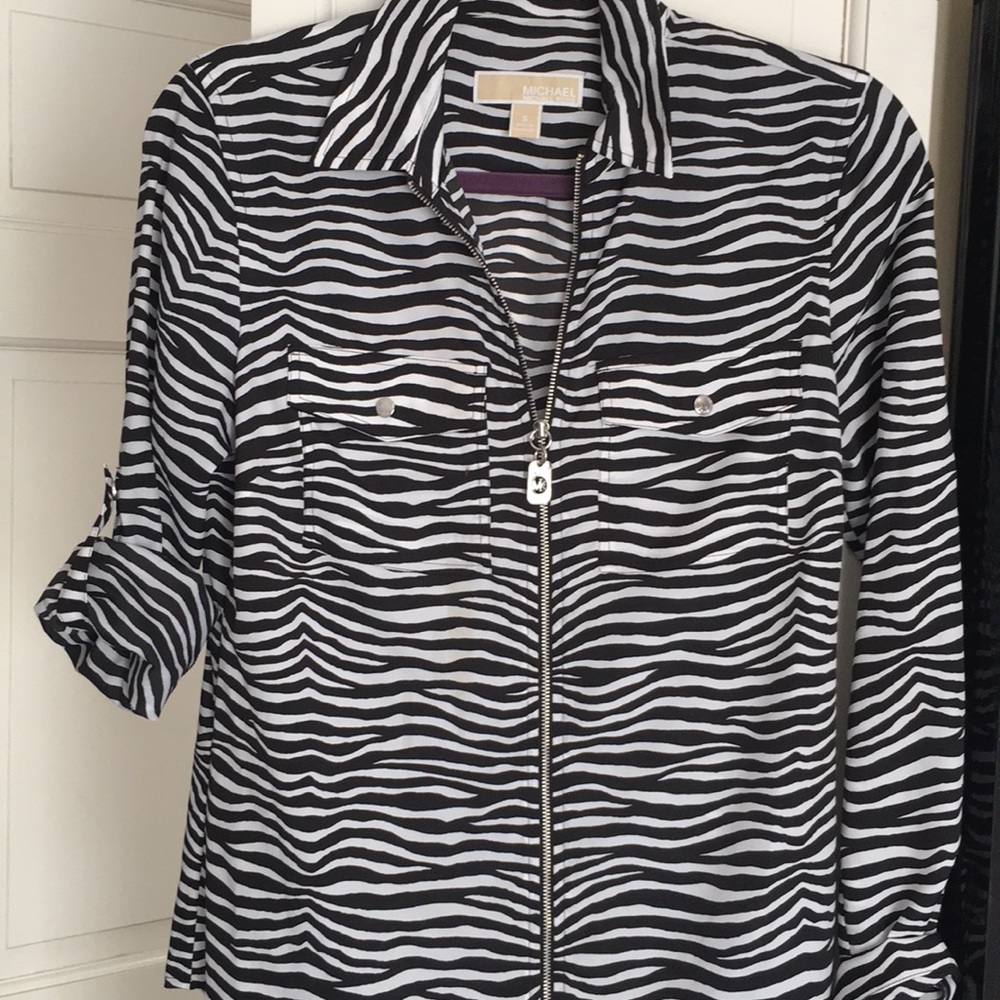 Michael Kors Zebra Pattern Blouse - image 1
